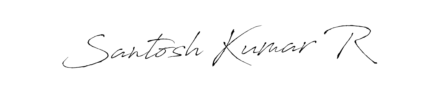 Santosh Kumar R stylish signature style. Best Handwritten Sign (Antro_Vectra) for my name. Handwritten Signature Collection Ideas for my name Santosh Kumar R. Santosh Kumar R signature style 6 images and pictures png