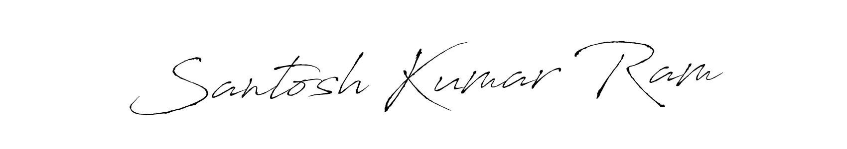 You should practise on your own different ways (Antro_Vectra) to write your name (Santosh Kumar Ram) in signature. don't let someone else do it for you. Santosh Kumar Ram signature style 6 images and pictures png