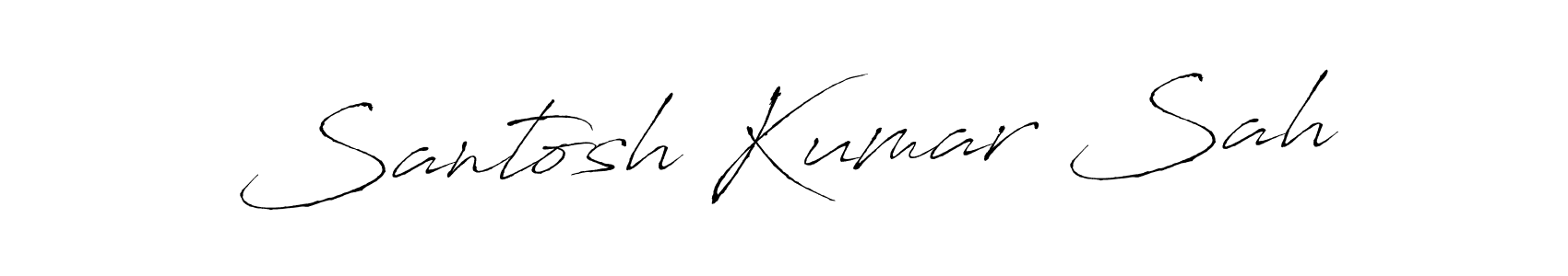 Make a beautiful signature design for name Santosh Kumar Sah. With this signature (Antro_Vectra) style, you can create a handwritten signature for free. Santosh Kumar Sah signature style 6 images and pictures png