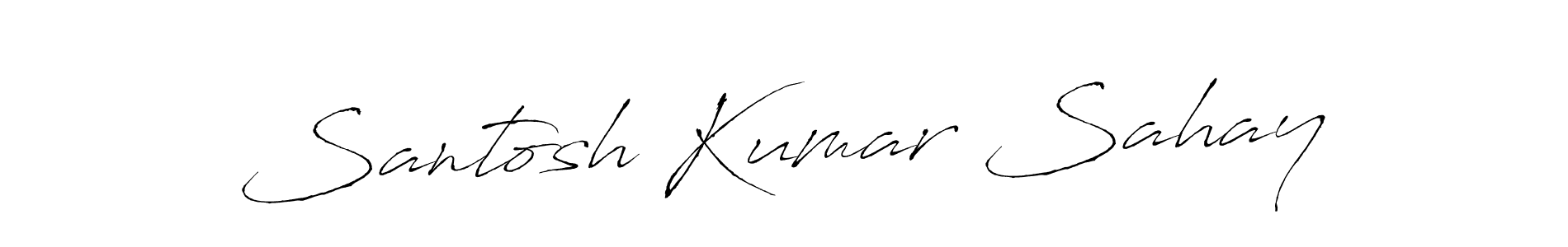 Create a beautiful signature design for name Santosh Kumar Sahay. With this signature (Antro_Vectra) fonts, you can make a handwritten signature for free. Santosh Kumar Sahay signature style 6 images and pictures png