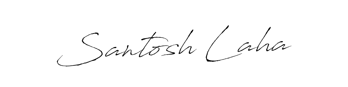 Make a beautiful signature design for name Santosh Laha. With this signature (Antro_Vectra) style, you can create a handwritten signature for free. Santosh Laha signature style 6 images and pictures png