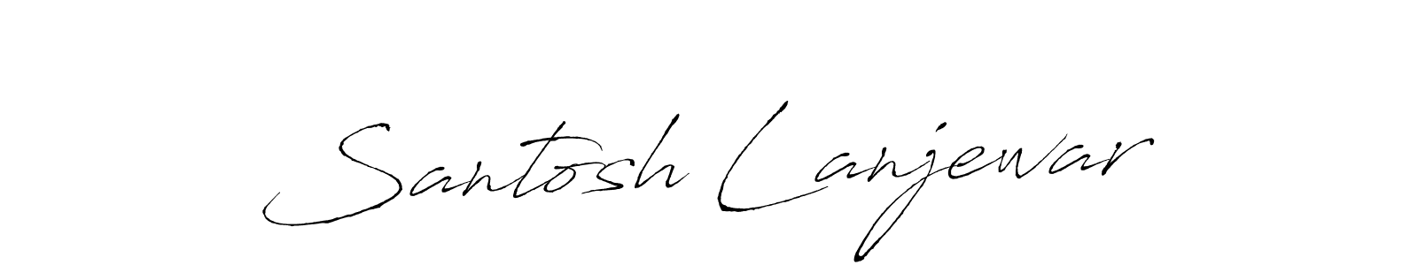 How to make Santosh Lanjewar signature? Antro_Vectra is a professional autograph style. Create handwritten signature for Santosh Lanjewar name. Santosh Lanjewar signature style 6 images and pictures png