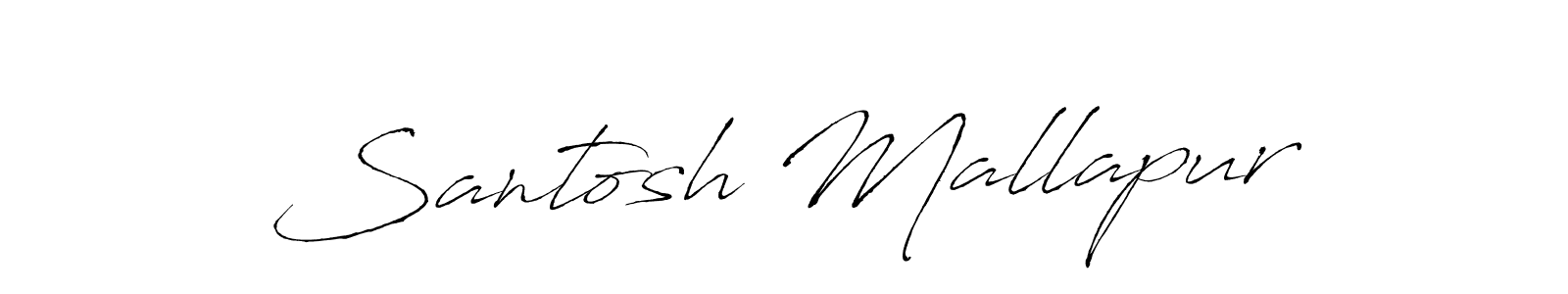 Antro_Vectra is a professional signature style that is perfect for those who want to add a touch of class to their signature. It is also a great choice for those who want to make their signature more unique. Get Santosh Mallapur name to fancy signature for free. Santosh Mallapur signature style 6 images and pictures png