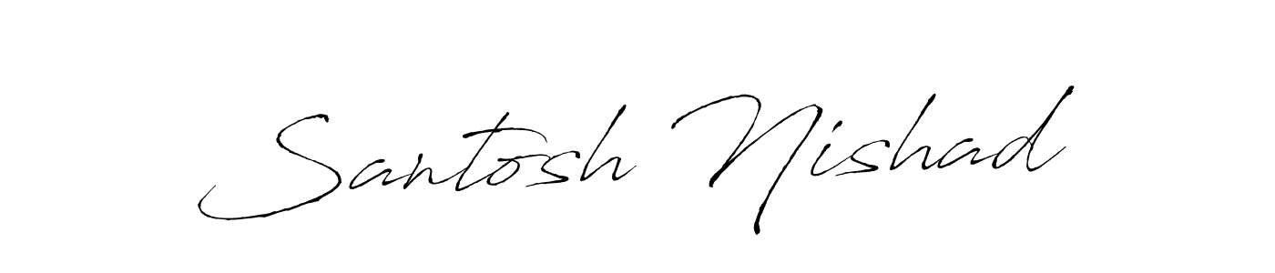 Make a beautiful signature design for name Santosh Nishad. Use this online signature maker to create a handwritten signature for free. Santosh Nishad signature style 6 images and pictures png