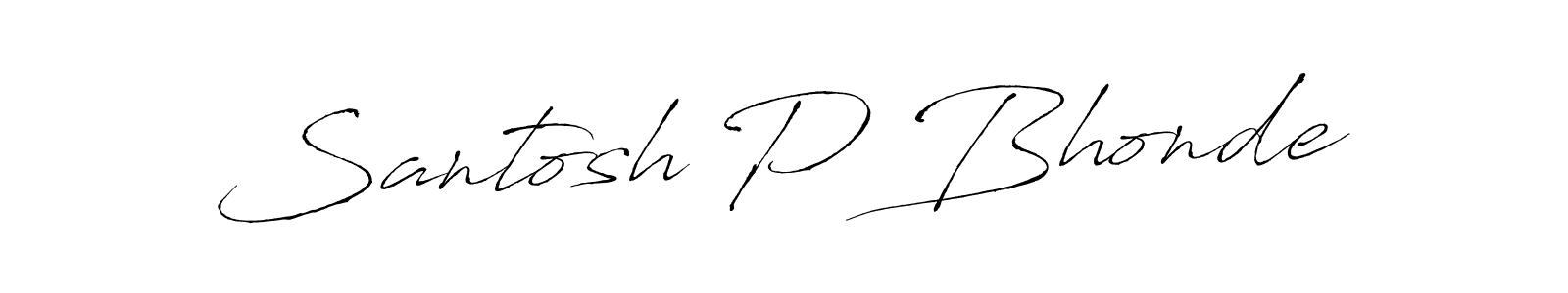 Santosh P Bhonde stylish signature style. Best Handwritten Sign (Antro_Vectra) for my name. Handwritten Signature Collection Ideas for my name Santosh P Bhonde. Santosh P Bhonde signature style 6 images and pictures png