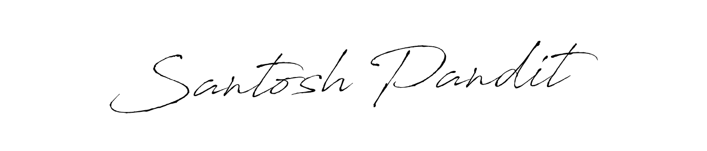 How to make Santosh Pandit signature? Antro_Vectra is a professional autograph style. Create handwritten signature for Santosh Pandit name. Santosh Pandit signature style 6 images and pictures png