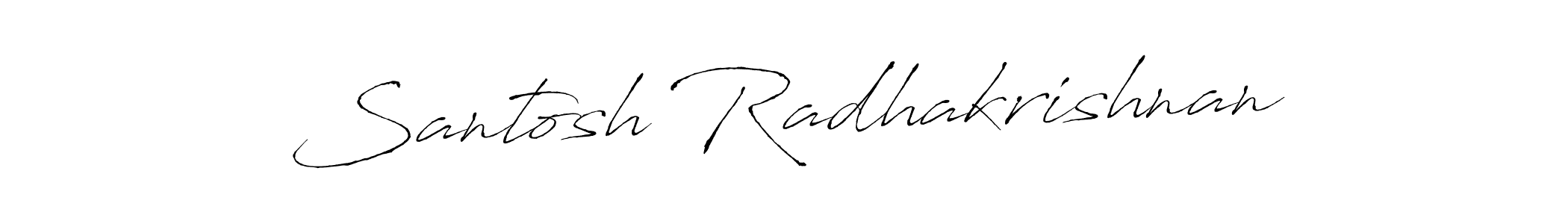 Use a signature maker to create a handwritten signature online. With this signature software, you can design (Antro_Vectra) your own signature for name Santosh Radhakrishnan. Santosh Radhakrishnan signature style 6 images and pictures png