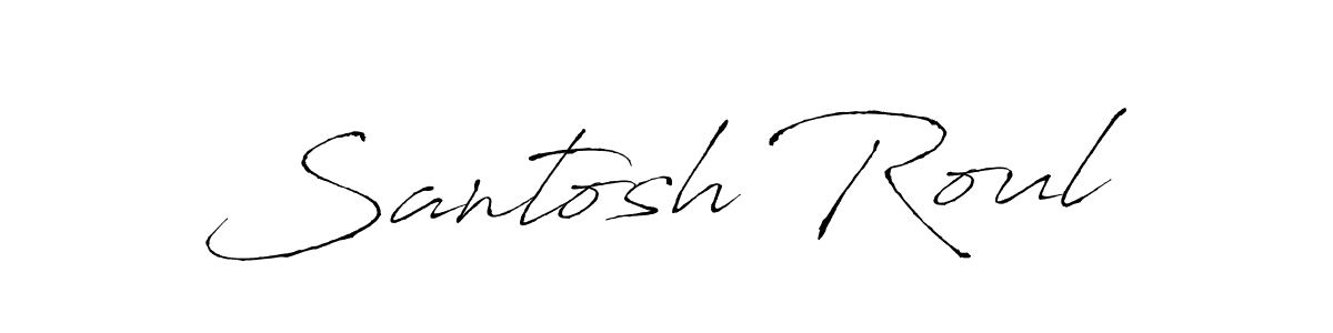 if you are searching for the best signature style for your name Santosh Roul. so please give up your signature search. here we have designed multiple signature styles  using Antro_Vectra. Santosh Roul signature style 6 images and pictures png