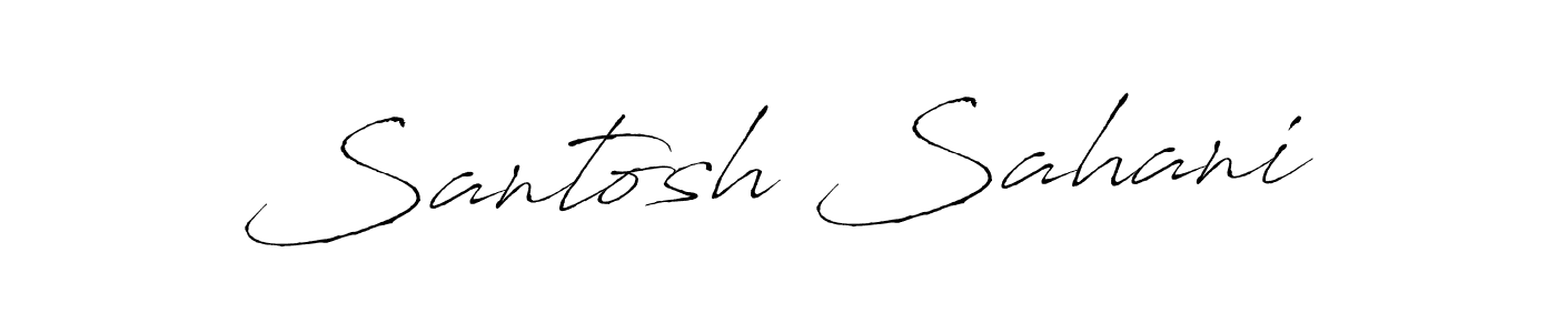 It looks lik you need a new signature style for name Santosh Sahani. Design unique handwritten (Antro_Vectra) signature with our free signature maker in just a few clicks. Santosh Sahani signature style 6 images and pictures png