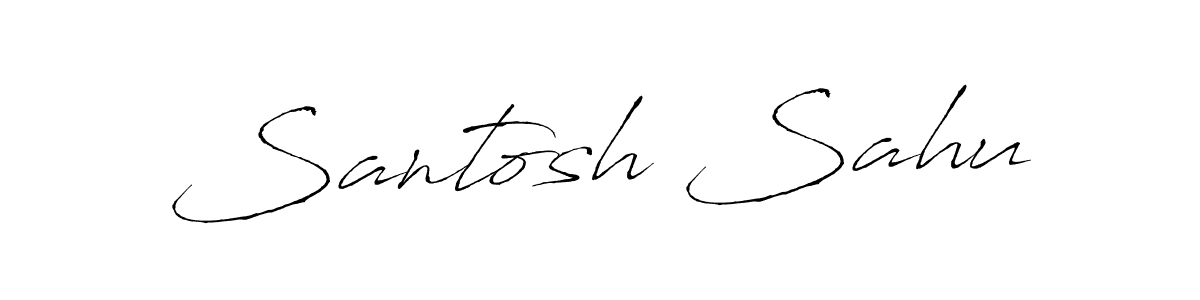 How to make Santosh Sahu name signature. Use Antro_Vectra style for creating short signs online. This is the latest handwritten sign. Santosh Sahu signature style 6 images and pictures png