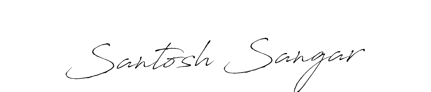 How to make Santosh Sangar signature? Antro_Vectra is a professional autograph style. Create handwritten signature for Santosh Sangar name. Santosh Sangar signature style 6 images and pictures png