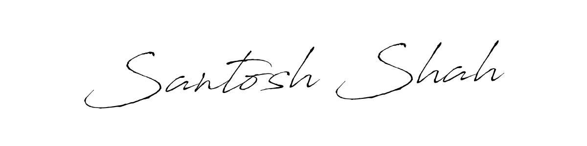 Use a signature maker to create a handwritten signature online. With this signature software, you can design (Antro_Vectra) your own signature for name Santosh Shah. Santosh Shah signature style 6 images and pictures png