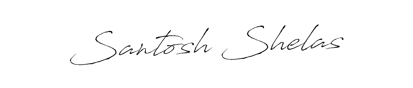 Create a beautiful signature design for name Santosh Shelas. With this signature (Antro_Vectra) fonts, you can make a handwritten signature for free. Santosh Shelas signature style 6 images and pictures png