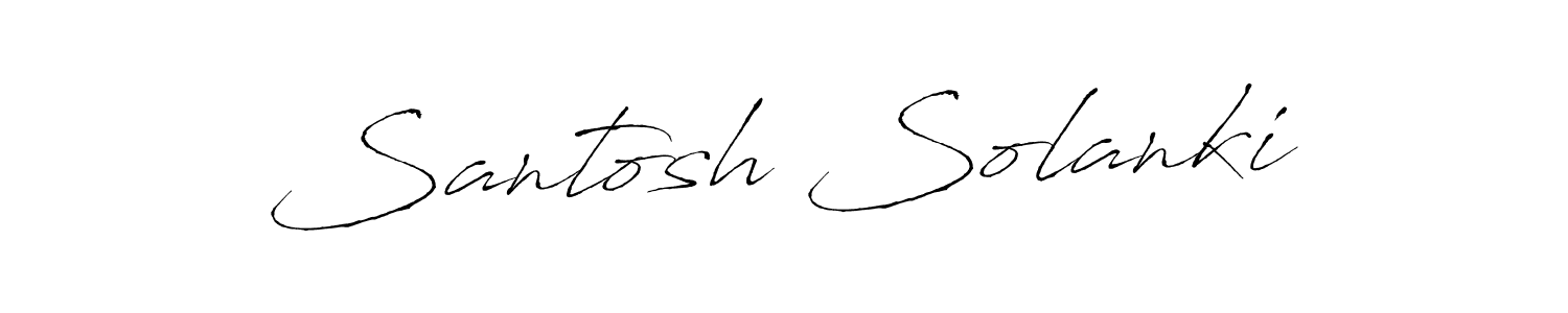 How to make Santosh Solanki name signature. Use Antro_Vectra style for creating short signs online. This is the latest handwritten sign. Santosh Solanki signature style 6 images and pictures png