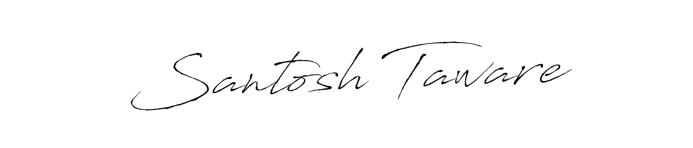 Antro_Vectra is a professional signature style that is perfect for those who want to add a touch of class to their signature. It is also a great choice for those who want to make their signature more unique. Get Santosh Taware name to fancy signature for free. Santosh Taware signature style 6 images and pictures png