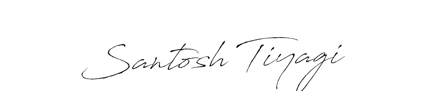 Make a beautiful signature design for name Santosh Tiyagi. With this signature (Antro_Vectra) style, you can create a handwritten signature for free. Santosh Tiyagi signature style 6 images and pictures png