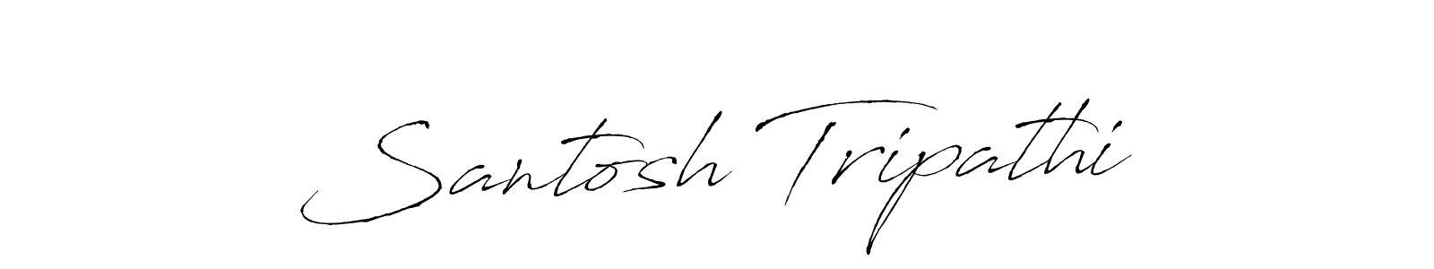 How to make Santosh Tripathi name signature. Use Antro_Vectra style for creating short signs online. This is the latest handwritten sign. Santosh Tripathi signature style 6 images and pictures png