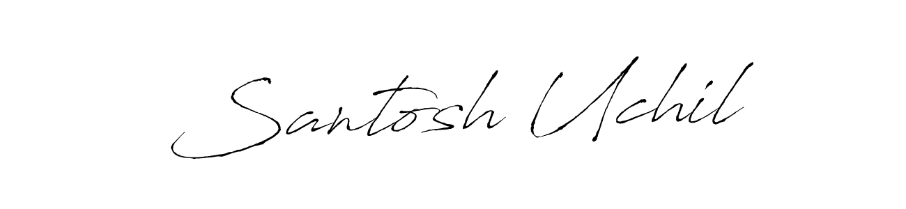 Make a beautiful signature design for name Santosh Uchil. With this signature (Antro_Vectra) style, you can create a handwritten signature for free. Santosh Uchil signature style 6 images and pictures png
