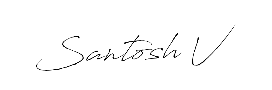 Antro_Vectra is a professional signature style that is perfect for those who want to add a touch of class to their signature. It is also a great choice for those who want to make their signature more unique. Get Santosh V name to fancy signature for free. Santosh V signature style 6 images and pictures png