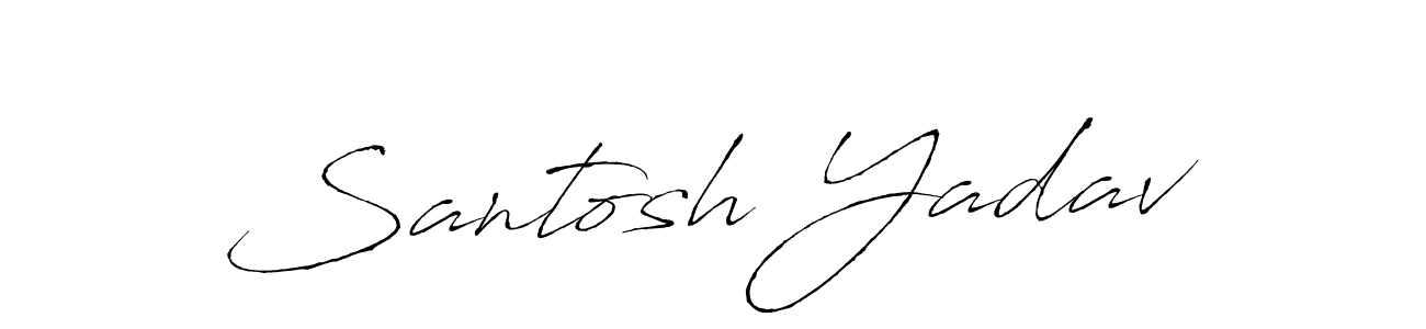 Santosh Yadav stylish signature style. Best Handwritten Sign (Antro_Vectra) for my name. Handwritten Signature Collection Ideas for my name Santosh Yadav. Santosh Yadav signature style 6 images and pictures png