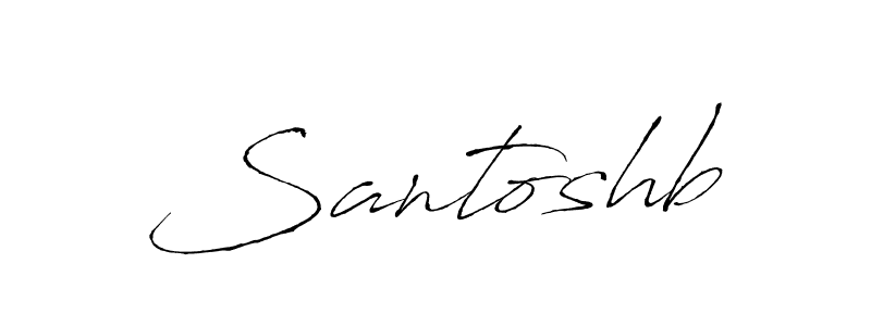 The best way (Antro_Vectra) to make a short signature is to pick only two or three words in your name. The name Santoshb include a total of six letters. For converting this name. Santoshb signature style 6 images and pictures png