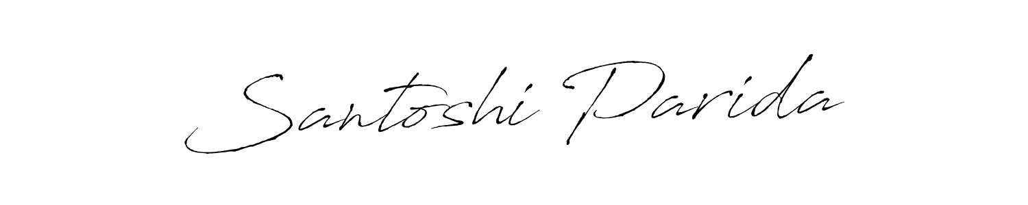Design your own signature with our free online signature maker. With this signature software, you can create a handwritten (Antro_Vectra) signature for name Santoshi Parida. Santoshi Parida signature style 6 images and pictures png