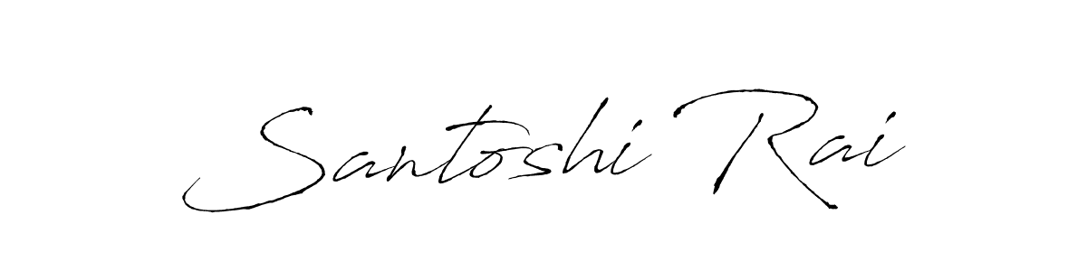 Make a beautiful signature design for name Santoshi Rai. With this signature (Antro_Vectra) style, you can create a handwritten signature for free. Santoshi Rai signature style 6 images and pictures png