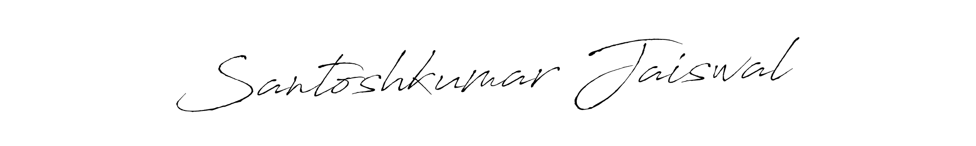 Antro_Vectra is a professional signature style that is perfect for those who want to add a touch of class to their signature. It is also a great choice for those who want to make their signature more unique. Get Santoshkumar Jaiswal name to fancy signature for free. Santoshkumar Jaiswal signature style 6 images and pictures png