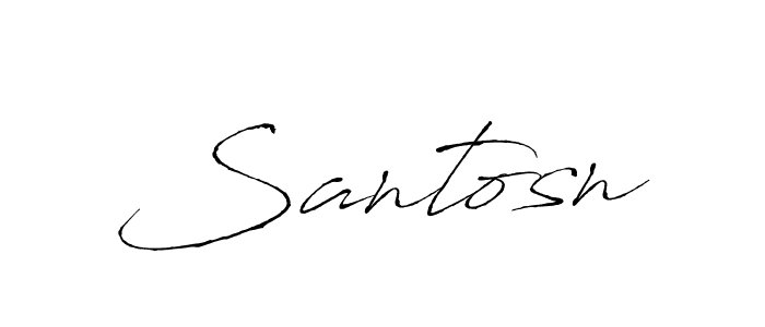 Santosn stylish signature style. Best Handwritten Sign (Antro_Vectra) for my name. Handwritten Signature Collection Ideas for my name Santosn. Santosn signature style 6 images and pictures png