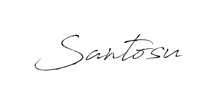 Santosu stylish signature style. Best Handwritten Sign (Antro_Vectra) for my name. Handwritten Signature Collection Ideas for my name Santosu. Santosu signature style 6 images and pictures png