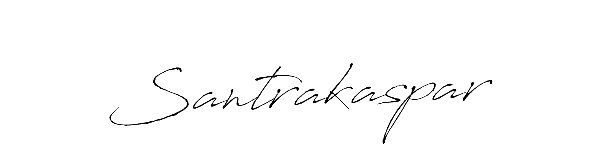 How to make Santrakaspar signature? Antro_Vectra is a professional autograph style. Create handwritten signature for Santrakaspar name. Santrakaspar signature style 6 images and pictures png