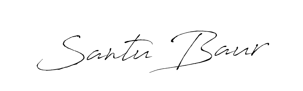 Make a beautiful signature design for name Santu Baur. With this signature (Antro_Vectra) style, you can create a handwritten signature for free. Santu Baur signature style 6 images and pictures png
