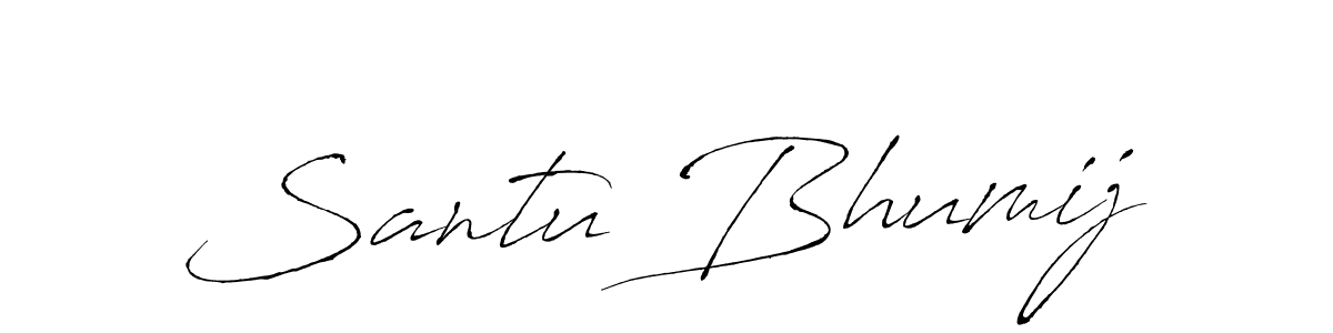 The best way (Antro_Vectra) to make a short signature is to pick only two or three words in your name. The name Santu Bhumij include a total of six letters. For converting this name. Santu Bhumij signature style 6 images and pictures png