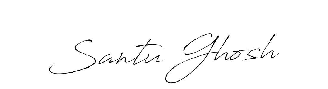 Create a beautiful signature design for name Santu Ghosh. With this signature (Antro_Vectra) fonts, you can make a handwritten signature for free. Santu Ghosh signature style 6 images and pictures png