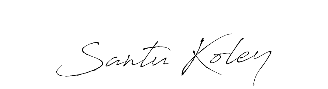 You should practise on your own different ways (Antro_Vectra) to write your name (Santu Koley) in signature. don't let someone else do it for you. Santu Koley signature style 6 images and pictures png
