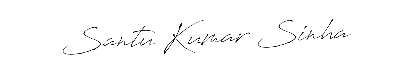 Design your own signature with our free online signature maker. With this signature software, you can create a handwritten (Antro_Vectra) signature for name Santu Kumar Sinha. Santu Kumar Sinha signature style 6 images and pictures png