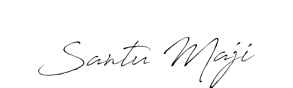 How to make Santu Maji name signature. Use Antro_Vectra style for creating short signs online. This is the latest handwritten sign. Santu Maji signature style 6 images and pictures png