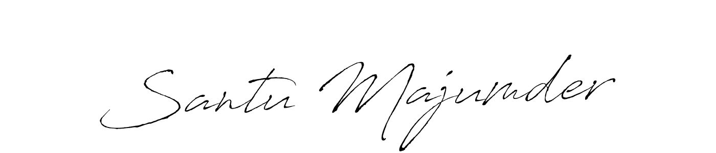 Make a beautiful signature design for name Santu Majumder. With this signature (Antro_Vectra) style, you can create a handwritten signature for free. Santu Majumder signature style 6 images and pictures png