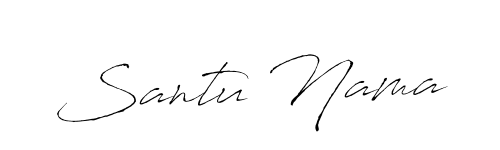 Design your own signature with our free online signature maker. With this signature software, you can create a handwritten (Antro_Vectra) signature for name Santu Nama. Santu Nama signature style 6 images and pictures png