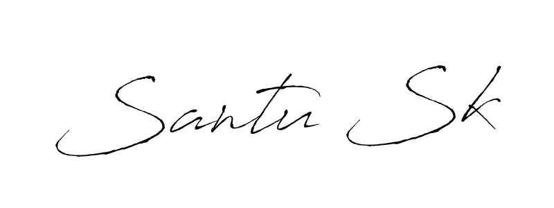if you are searching for the best signature style for your name Santu Sk. so please give up your signature search. here we have designed multiple signature styles  using Antro_Vectra. Santu Sk signature style 6 images and pictures png