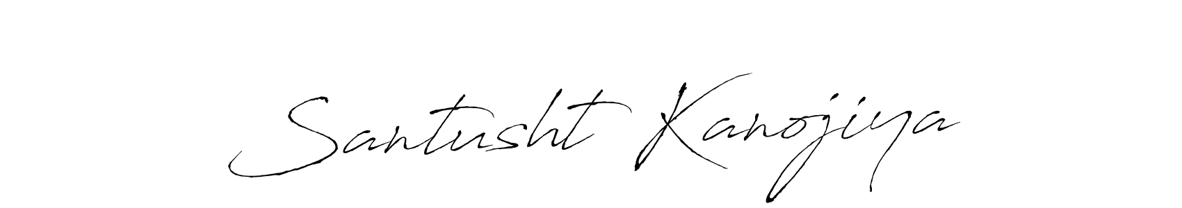 Antro_Vectra is a professional signature style that is perfect for those who want to add a touch of class to their signature. It is also a great choice for those who want to make their signature more unique. Get Santusht Kanojiya name to fancy signature for free. Santusht Kanojiya signature style 6 images and pictures png