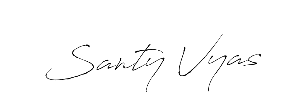 It looks lik you need a new signature style for name Santy Vyas. Design unique handwritten (Antro_Vectra) signature with our free signature maker in just a few clicks. Santy Vyas signature style 6 images and pictures png