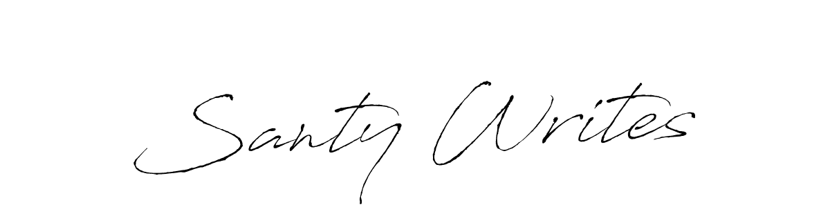 How to make Santy Writes name signature. Use Antro_Vectra style for creating short signs online. This is the latest handwritten sign. Santy Writes signature style 6 images and pictures png