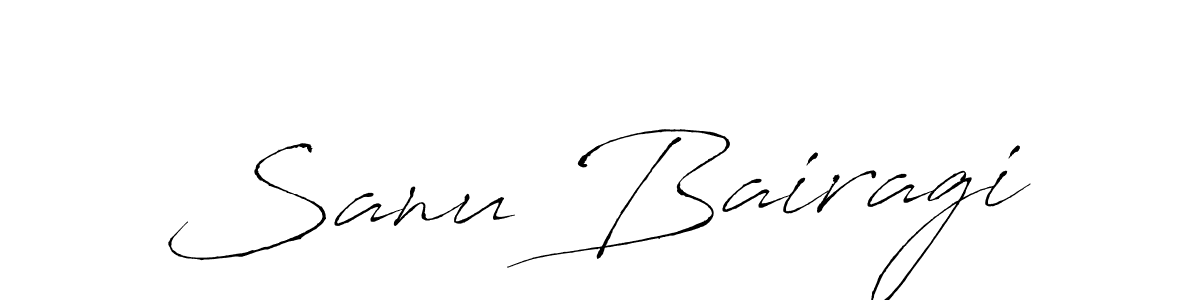 You should practise on your own different ways (Antro_Vectra) to write your name (Sanu Bairagi) in signature. don't let someone else do it for you. Sanu Bairagi signature style 6 images and pictures png