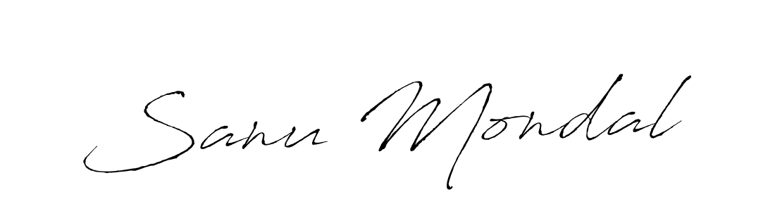 Also we have Sanu Mondal name is the best signature style. Create professional handwritten signature collection using Antro_Vectra autograph style. Sanu Mondal signature style 6 images and pictures png