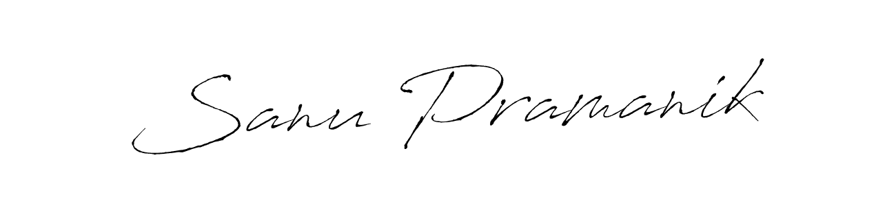 Antro_Vectra is a professional signature style that is perfect for those who want to add a touch of class to their signature. It is also a great choice for those who want to make their signature more unique. Get Sanu Pramanik name to fancy signature for free. Sanu Pramanik signature style 6 images and pictures png