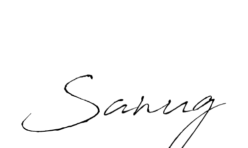 How to make Sanug signature? Antro_Vectra is a professional autograph style. Create handwritten signature for Sanug name. Sanug signature style 6 images and pictures png