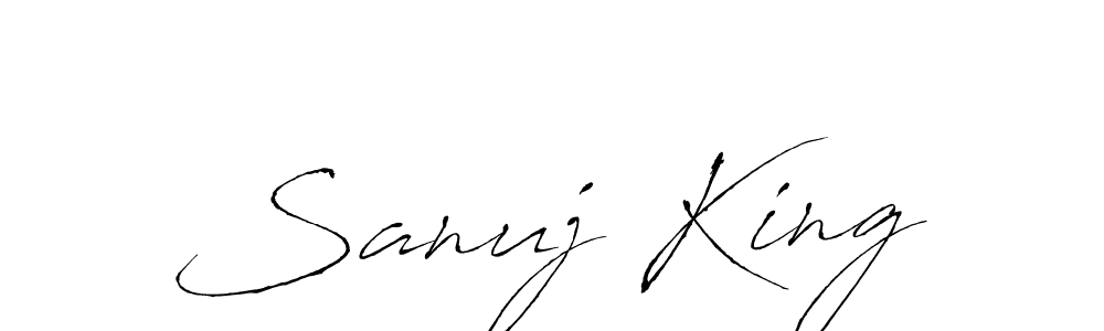 How to make Sanuj King signature? Antro_Vectra is a professional autograph style. Create handwritten signature for Sanuj King name. Sanuj King signature style 6 images and pictures png