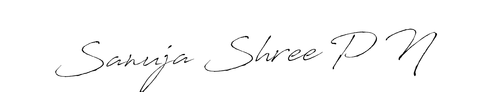 Also we have Sanuja Shree P N name is the best signature style. Create professional handwritten signature collection using Antro_Vectra autograph style. Sanuja Shree P N signature style 6 images and pictures png