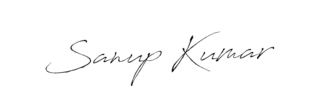 How to make Sanup Kumar name signature. Use Antro_Vectra style for creating short signs online. This is the latest handwritten sign. Sanup Kumar signature style 6 images and pictures png